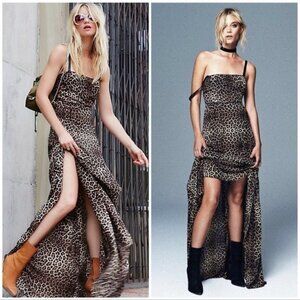 NWOT Free People Rococo Leopard Print Maxi Dress